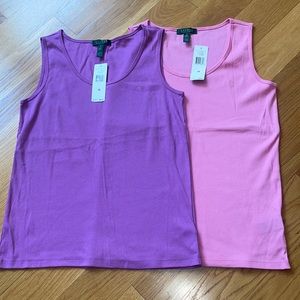 Ralph Lauren ribbed tank tops